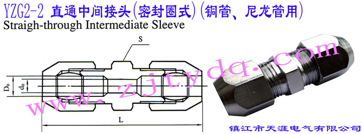 YZG2-2 ֱͨg^(ܷȦʽ)(~)Straight-through Intermediate Sleeve